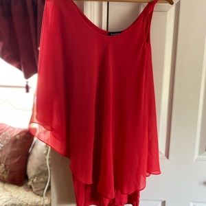 Bebe coral off the shoulder mini dress xs